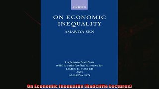 For you  On Economic Inequality Radcliffe Lectures