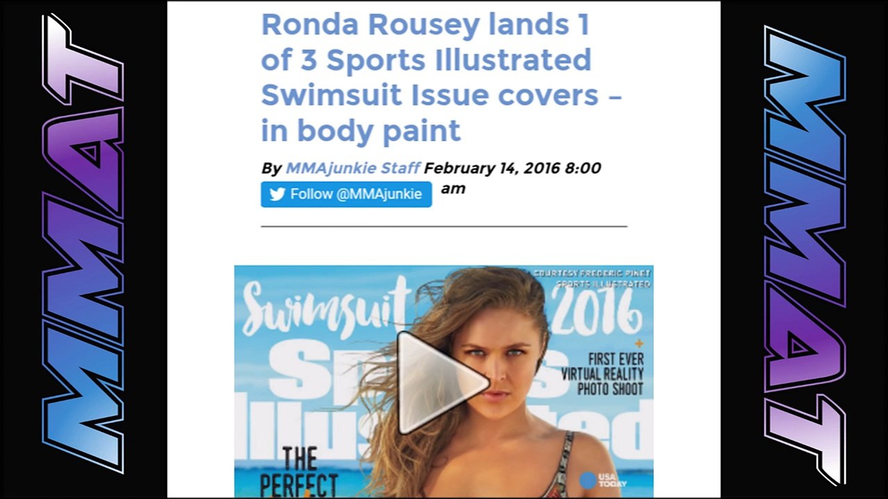 Cowboy Cerrone calls Conor McGregor a P*ssy, Ronda Rousey makes history with SI; & more