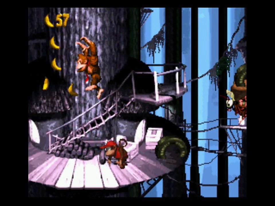 Donkey Kong Country - Level 22 - Rope Bridge Rumble