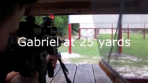 Gabriel at 25 yards and 100 yards