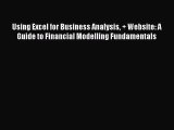 [PDF] Using Excel for Business Analysis + Website: A Guide to Financial Modelling Fundamentals