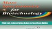 Read Mass Spectrometry for Biotechnology  Ebook Free