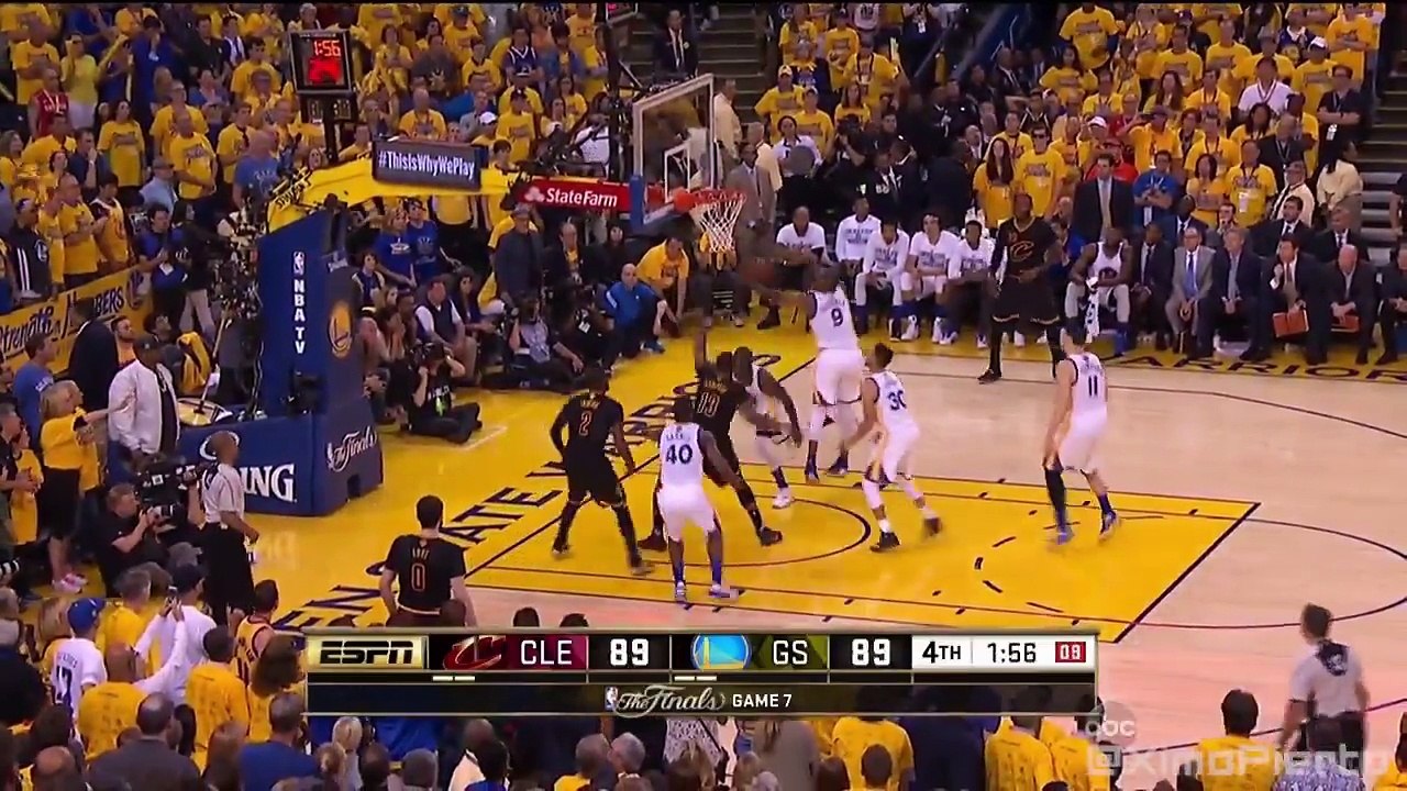 LeBron's Clutch Block on Iguodala  Cavaliers vs Warriors - Game 7  June 19, 2016  2016 NBA Finals