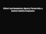 [PDF] Gilbert Law Summaries: Agency Partnership & Limited Liability Companies Free Books