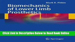 Read Biomechanics of Lower Limb Prosthetics  PDF Online