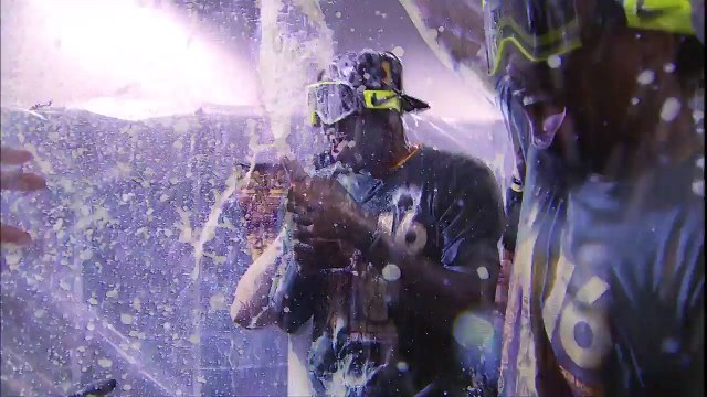 Cavaliers Locker Room Celebration Cavaliers vs Warriors - Game 7 June 19, 2016 NBA Finals