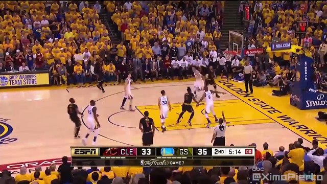 LeBron Blocks Steph Curry & Exchange Words Cavaliers vs Warriors - Game 7 2016 NBA Finals