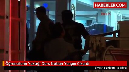 Öğrencilerin Yaktığı Ders Notları Yangın Çıkardı