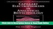 Download Capillary Electrophoresis in Analytical Biotechnology: A Balance of Theory and Practice