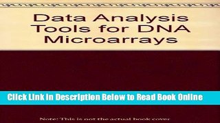 Read Data Analysis Tools for DNA Microarrays  Ebook Free