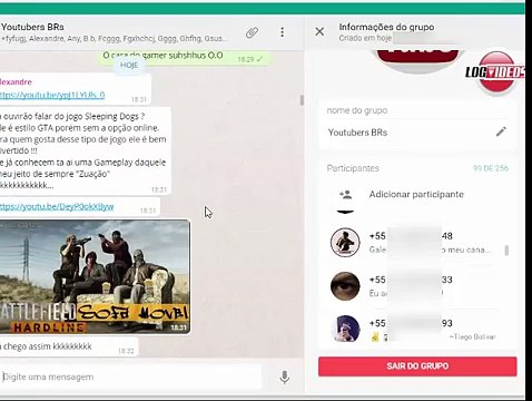 Grupo no whatsapp para divulgar seu canal do youtube