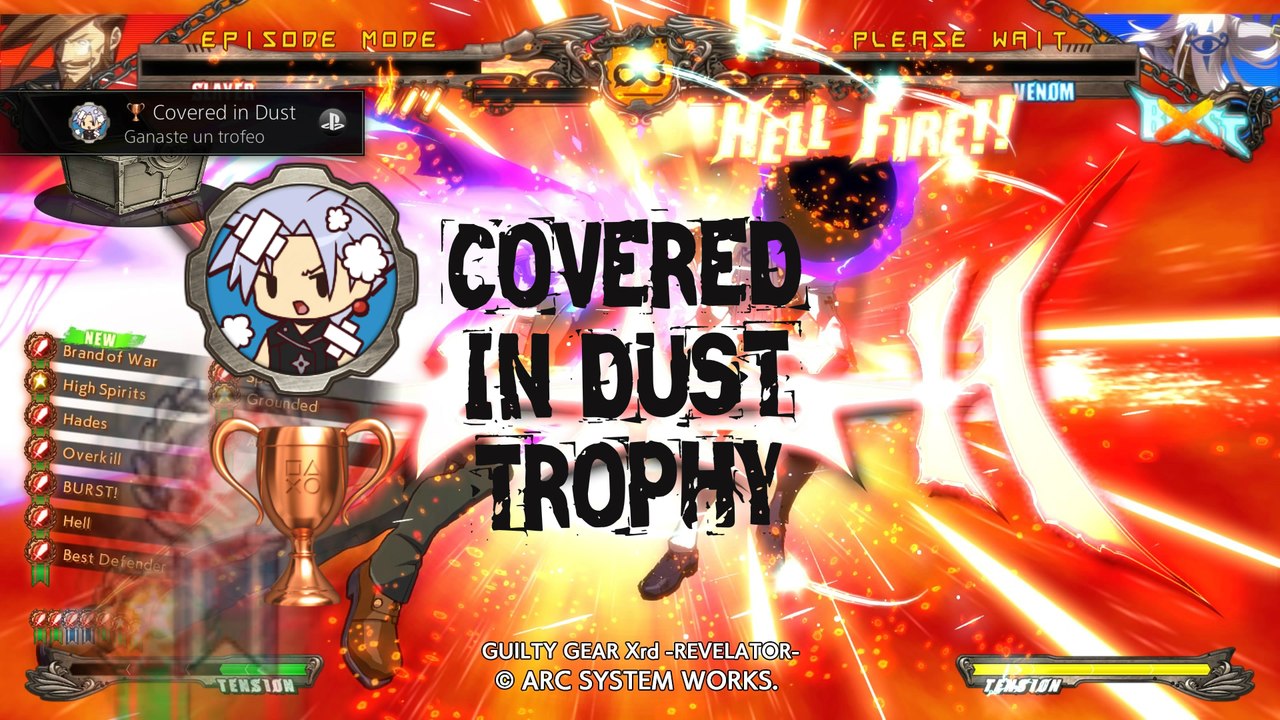 Covered in Dust Trophy | Guilty Gear Xrd REVELATOR | Brand of War Badge
