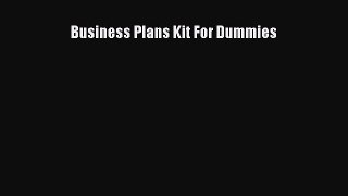 Download Business Plans Kit For Dummies PDF Free