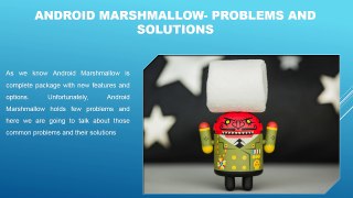 Android Marshmallow- Problems And Solution
