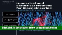 Read Numerical and Statistical Methods for Bioengineering: Applications in MATLAB (Cambridge Texts