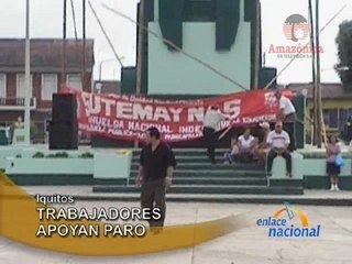 TRABAJADORES APOYAN PARO - IQUITOS