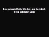 Read Dreamweaver CS4 for Windows and Macintosh: Visual QuickStart Guide Ebook Free