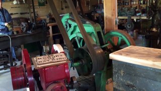 Wolf Iron Works Line Shaft Shop in Operation - April 25, 2015