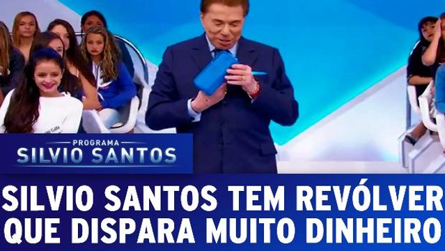 Silvio Santos tem revólver que dispara dinheiro