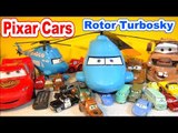 The Disney Pixar Movie Cars Rotor Turbosky with Lightning McQueen, Mater, and Tex Dinoco
