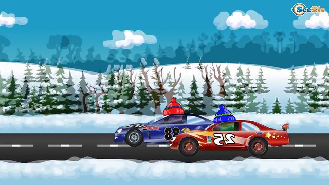 ✔ Мультики про машинки. Гоночные Машинки — гонка на ледяной трассе / Car Cartoons for kids ✔
