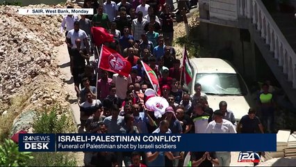 Funeral of Palestinian shot by Israeli soldier