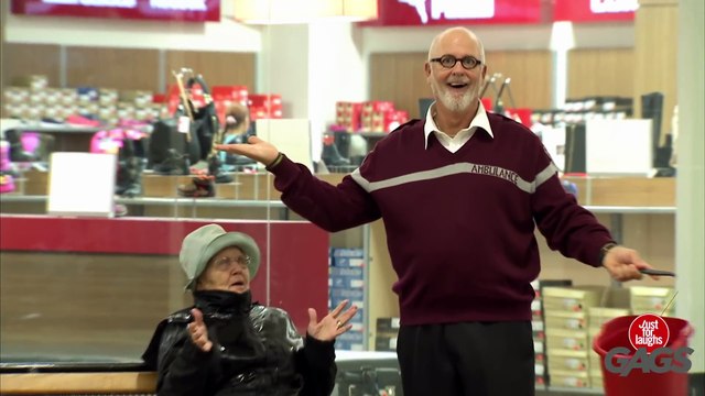 Granny Gets Woken Up with Bucket of Water!! - Just For Laughs Gags