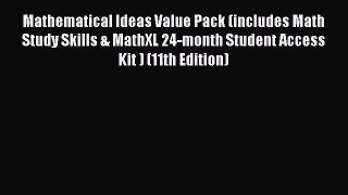Read Mathematical Ideas Value Pack (includes Math Study Skills & MathXL 24-month Student Access