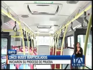 Cinco buses bioarticulados iniciaron su proceso de prueba