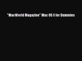 Read MacWorld Magazine Mac OS X for Dummies PDF Free