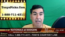 LA Dodgers vs. Washington Nationals Free Pick Prediction MLB Baseball Odds Preview 6-20-2016