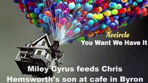 Miley Cyrus Feeding Chris Hemsworth's Son In Byron Bay - April 29, 2016