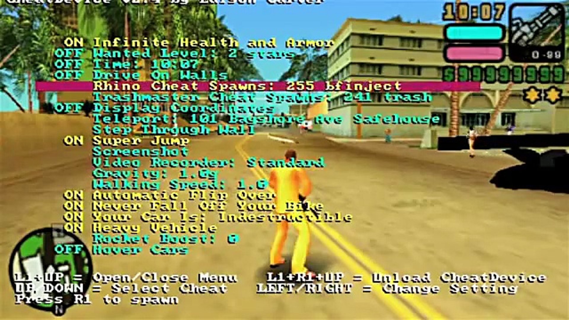 Gta Vice City Stories Psp Trolling With Cheat Device Video Dailymotion
