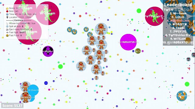 HACK - TROLLING 240 Bots Agario Gameplay Agar.io Hack