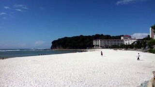 和歌山県白浜町の白良浜海水浴場2011-9-19(台風15号接近)