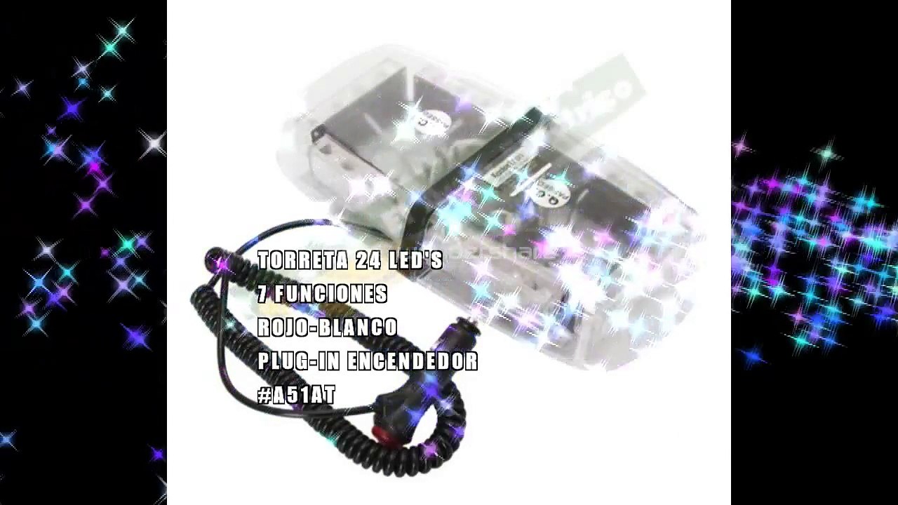 TORRETA 24 HIPER-LED'S 7 FUNCIONES PROGRAMABLES ROJO-BLANCO #51AT