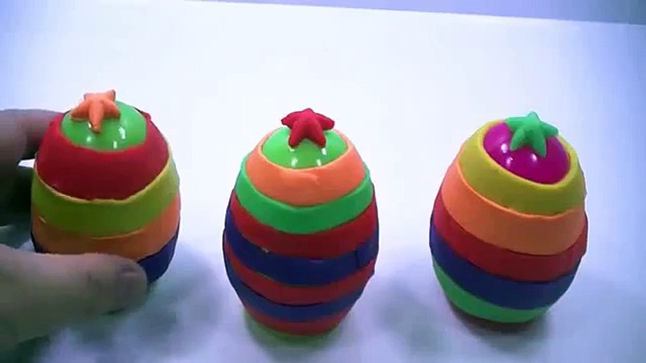 WoW RainboW EgG KinDER!!! plaY DoH Kinder surprise videos 2016 Peppa pig Español