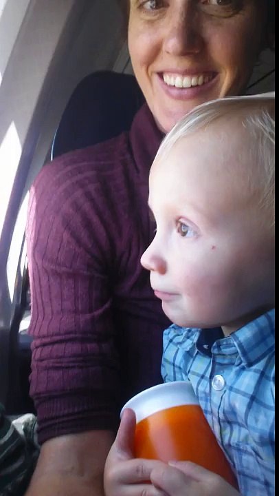 Airplane takeoff for a toddler