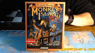 Monkey Island 2 LucasArts 1991.Amiga game box (14).Boîte jeu