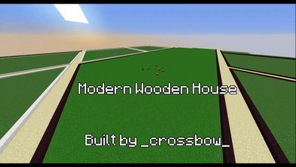 Modern Wood House Speed Build - Minecraft