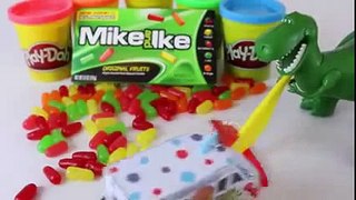 Play Doh Candy Mike and Ike Tutorial with Toy Story 3 Rex Disney Cars Toy Ice Screamer