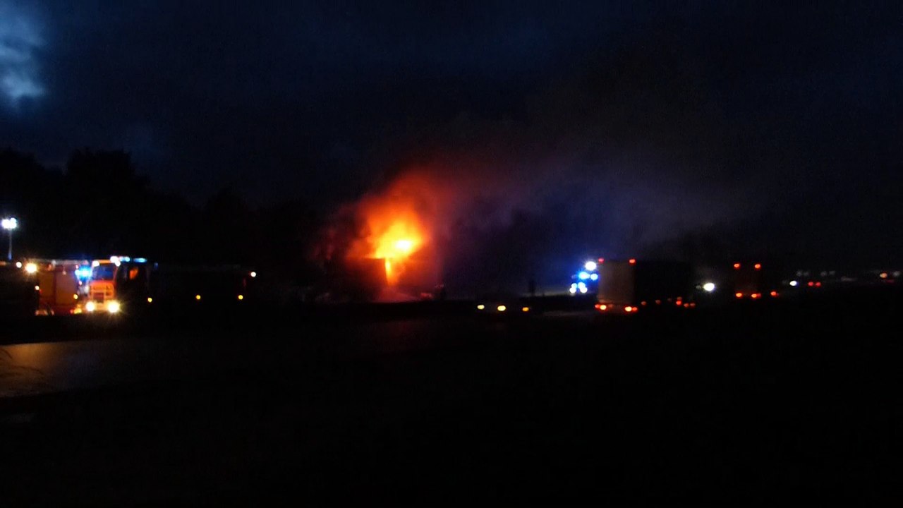 Poids lourd en feu sur l'A1