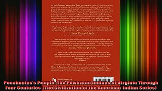 Free Full PDF Downlaod  Pocahontass People The Powhatan Indians of Virginia Through Four Centuries The Full Ebook Online Free
