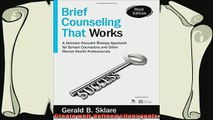 different   Brief Counseling That Works A SolutionFocused Therapy Approach for School Counselors and