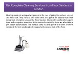 Get Complete Cleaning Services from Floor Sanders in London