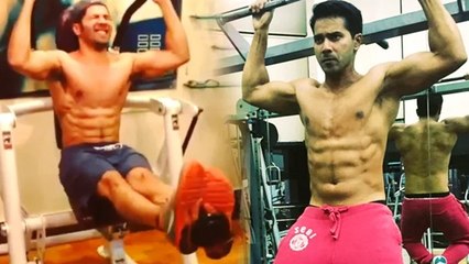 Varun Dhawan's SHIRTLESS Bodybuilding Gym Workout Video