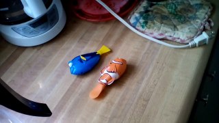 Finding dory Coffee pot set in action with Nemo and Marlin and Dory
