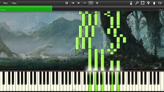 Princess Mononoke - Tabidachi nishi e - Easy Piano tutorial (Synthesia)
