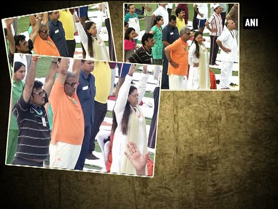 Rajasthan CM does yoga