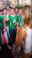 Euro 2016: les supporters irlandais chantent pour une belle française